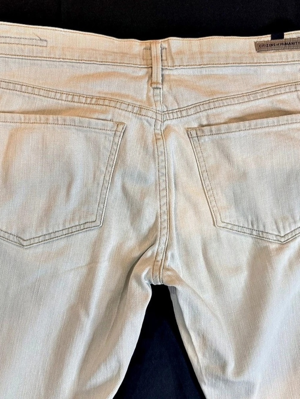 Citizens of Humanity Elsa Mid Rise Slim Fit Crop Jeans – Clean White – Size 27 - Picture 2 of 9